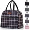 GODWOODS Insulated Lunch Bag Leakproof Thermal Cooler Box for Adults, Kids, Men Women - Waterproof Reusable Tote with Organizer for School, Work, Picnic, Beach Camping (Blackgrid)