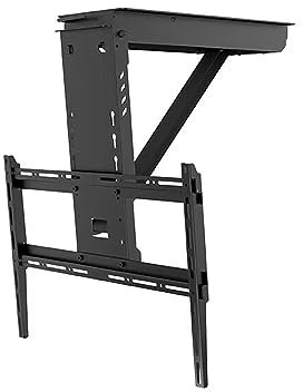 SaryEdge TV Mount Bracket Monitor - 0-85° Flip Down Electric Ceiling - Telescopic Motorized for 32-65 Inch TVs, Load Capacity 40kg/88Lbs(