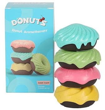 Doughnut Pet Odour Eliminator & Air Freshener 4-Pack - Natural Plant-Based Deodoriser for Home, Pet Cages, Litter Trays, and More