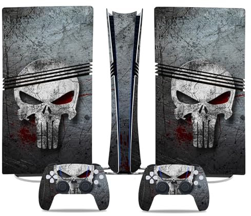 Anti Rayures pour PS5 Pro Skin Disc Edition & pour PS5 Pro Skin Digital Edition Console Et Contrôleur Vinyl Cover Skins Wraps Scratch Resistant Compatible 55929 sans Mousse(Disc Version)