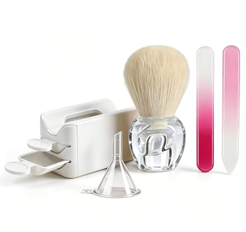 lootaan 5-teiliges Dip-Pulver-Nagel-Set, Pulver, Recycling-Tablett, Starter-Set, Weiß