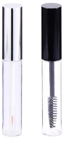 jojofuny Ensemble de Tubes Transparents Vides 10 Ml pour Mascara et Eyeliner, 12 Pièces Entonnoirs et Bouchons Noirs et Blancs, Accessoires Maquillage pour Transfert Couleur Aléatoire