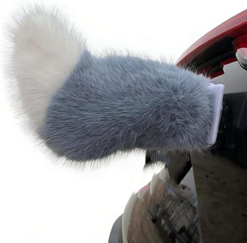 Télécommande pour Voiture Électrique avec Queue, Décoration de Voiture avec Queue d'Animal Mignon et Fluff, Décos de Voitures avec Queues d'Animaux Électriques, Accessoire Amovible pour Coffre Arrière