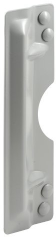 PRIME-LINE Gray U 9503 Latch Guard Plate Cover – Protect Against Forced Entry, Easy to Install on Out-Swinging Doors, 3 in. x 11 in