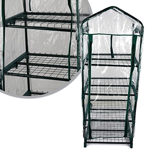 Kingfisher GHPRO Premium - Invernadero de 4 Niveles, Transparente
