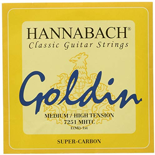 Hannabach Cuerdas de Guitarra Clásica Serie 725 Medium/High Tension Goldin Super Carbon - E1-7251MHTC