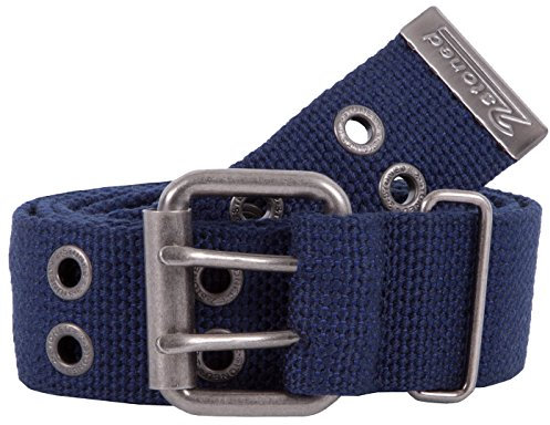 2Stoned Nietengürtel Stoffgürtel 4cm mit Dornschließe in Navy 105 cm lang für Erwachsene und Kinder