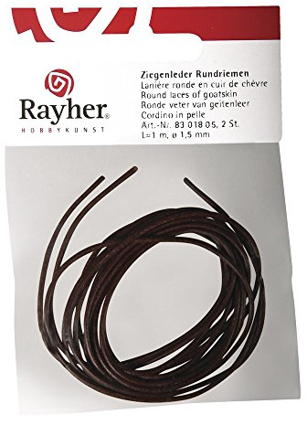 Rayher - 8301805 - Rundriemen aus Ziegenleder, 1,5mm ø, 100cm, SB-Btl