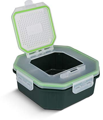 Greys 17,5x17,5x5cm Klip-Lok Flip Top Bait Box 1.4pt - Köderbox, Madenbox, Kiste für Lebendköder & andere Baits, Box für Maden, Würmer & weitere