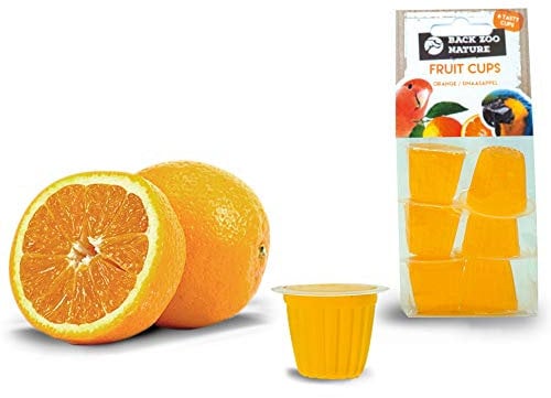 Jelly Cups Orange - Jelly Parrot Treats Juicy Parrot and bird treats - Pack of 6