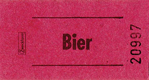 AVERY Zweckform 2315-2 Biermarken auf Rolle, fortlaufend nummeriert, 2 x 1000 Bons rot