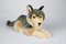 Wolf Welpe liegend 28 cm Plüschwolf Plüschtier