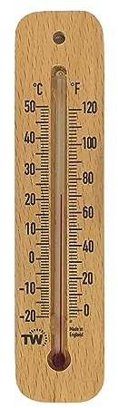 Termometro da parete in legno per misurare la temperatura dell'ambiente sia in C & F