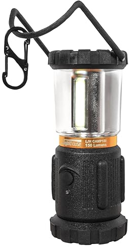 Lighthouse Torches L/HCAMP150 LED Lantern - 150Lm - 3xAA Batteries Included, Up tp 35 hours on low mode.