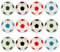 PartyPackTM 12 x Fußball-Hüpfbälle für Kindergeburtstag Jungen und Mädchen / Mitgebsel / Kindergeburtstag Gastgeschenke / Gummiball / Hüpfball / Fußball-Party-Hüpfball-Set