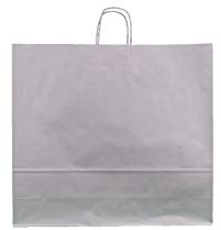 Papiertragetasche 54+15x49cm weiß Größe 50 Stück