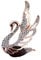 TULIP LY Couleur Cristal Cygne Oiseau Broche élégant Animaux Broches Bijoux Accessoires vêtements écharpes châle Boutons Costume (Violet)