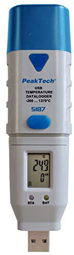 USB-Datenlogger ~ Typ-K Temperatur ~ -200 ... 1300°C ~ 32000 Punkte