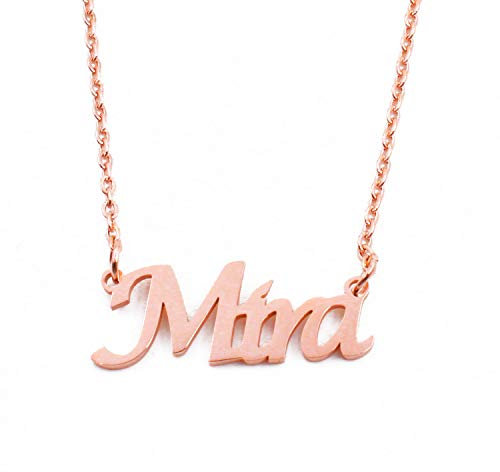 KL Kigu Mira Roségold Namenskette Personalisiert Damen Halskette Mit Namen Fashion Schmuck Geschenk Fur Freundin Mutter Schwester