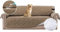 BellaHills 100% wasserdichter Sofabezug Schutz Couchbezüge für Hunde/Haustiere | Sofa-Schonbezug für 3 Kissen, Couch mit Rutschfester Unterseite und verstellbarem Riemen (Sofa 172,7 cm, Taupe)
