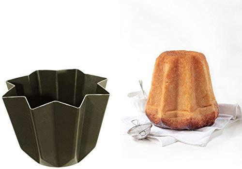Euroshoppingonline Stampo per Pandoro in Alluminio 800 gr - Vassoio da Portata per Panettone 30 cm - Argento - Moldato - Oven Safe fino a 400°C - Lavabile in Lavastoviglie