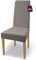 SCHEFFLER-Home Natalie Stretch Stuhlhussen Baumwolle/Stuhl Hussen Taupe/Stuhlüberzug 6er Set/Stuhlabdeckung/Stuhlhussen Schwingstühle waschbar/eleganter Spann-Stuhlüberzug Hochlehner