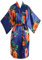 Robe de chambre kimono ample en satin pour femme Taille 36-52, A-Rose Marine, 10-12