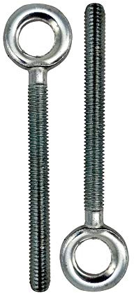 DOJA Industrial | Viti a Occhiello con Filettatura | M8 x 60 | 10 Pezzi | Viti ad Anello | Bullone Occhiello in Acciaio Zincato | Anello Chiodo per Soffitto e Parete | Per Sacco Boxe, Tende, Piante