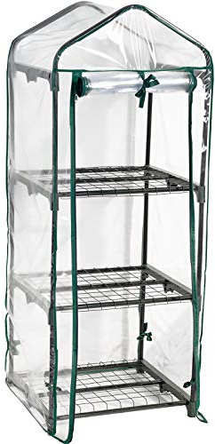 Display4top Mini Greenhouse,Small Plant Greenhouses,With Transparent Plastic PVC Cover, Indoor outdoor tent garden greenhouse (51 x 45 x 130cm)