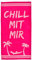 MAJUCA Strandtuch 90x170 cm Badetuch Strandlaken Handtuch 100% Baumwolle Velours Frottier Pflegeleicht (Beere-Altrose Chill Mir Mir)