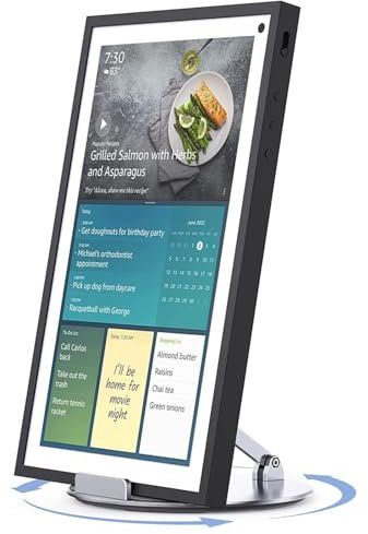 Almoz Echo Show 15 Ständer aus Aluminium mit 360 Grad drehbarer Basis, verstellbarer Betrachtungswinkel, für Echo Show 15 und iPads/Tablets von 10 bis 17 Zoll