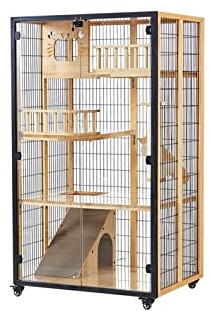 CLoxks Katzengehege im Freien Katzenvilla Haus großer Raum Katzenhaus Katzenhaus Innenkatzenhaus Katze Katzenschrank Katzenkäfig Katzenhütte