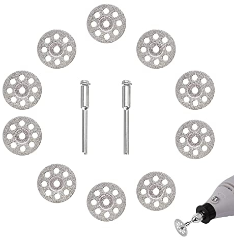 Lame de Scie Diamantée,Disque de Coupe de Verre,Lame de Coupe de Diamant,Mini-Disques à Tronçonner Perforés 22 MM,Pour le Verre,la Céramique,les Carreaux de Céramique,Matériaux de Coupe,10PCS