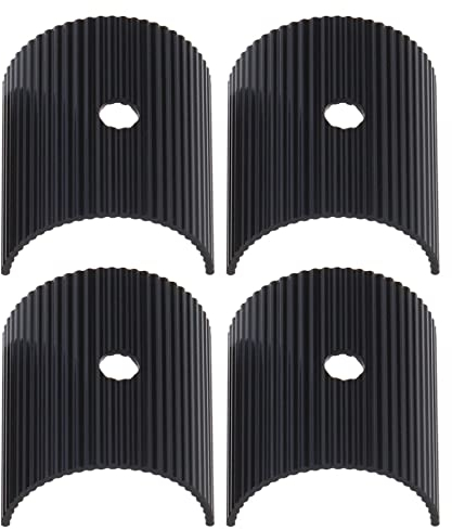 OTOTEC 2 Stück Fahrradlenker-Unterlegscheibe, Abstandshalter, Adapter, Reduzierstück, Fahrradkomponenten, Aluminiumlegierung, 31,8 mm auf 35 mm, Schwarz