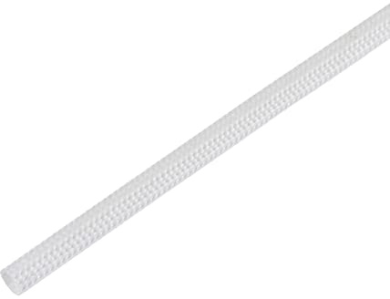 DMiotech 3mm x 5m 16,4 pieds Manchon en fibre Verre Isolant Blanc | Petites Lignes Tissu Tube pour Fil Protégeant avec Silicone