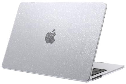 eleger Hülle kompatibel mit 13 MacBook Pro M2 M1 A2338 A2251 A2289 A2159 A1989 A1708 A1706, Ausgabe 2016-2022, Schutzhülle Hart Case, Glitzer klar