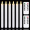 Yeelida LED Taper Candles with 2 Remotes, 25 cm Battery Operated Real Wax 3D-Wick Timer Flameless Window Candles for Christmas (Set of 6, Warm Fire)