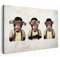 Artmazing Drei Affen Bild | Coole Wandbilder Wohnzimmer | Leinwand XXL