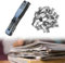 Hefter Clip Dispenser,1 Stück Hefter Clip Tragbarer Fast Clam Clip Spender,Klammernspender Reusable,mit 50 Stück Klammer,für Küchen,Büros,Schulen und andere Orte Kunststoff-Nachfüllheftklammern