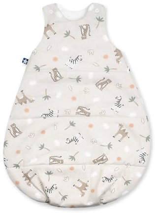 Julius Zöllner Schlafsack Neo, warme Füllung 2,5 TOG, waschbar bei 60°C, Made in Germany, OEKO TEX Standard 100, Savanne beige, Gr. 50/56