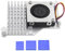Hsthe Sea Refroidisseur Actif pour Raspberry Pi 5 4 Go/8 Go avec Ventilateur PWM et dissipateur Thermique en Aluminium (Argent)