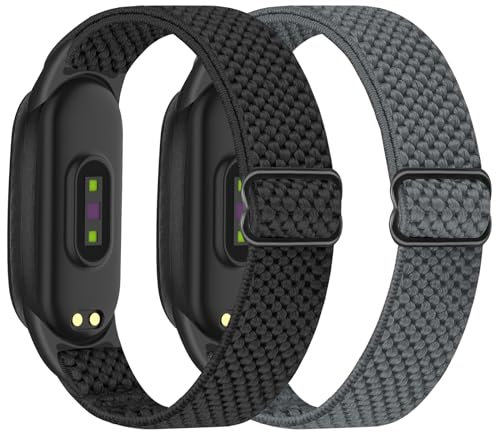 BTTNG Correa elástica compatible con Xiaomi Band 7/Xiaomi Band 6/Xiaomi Band 5/Xiaomi Band 4/3 pulsera hombres mujeres, pulseras elásticas ajustables de nylon deportivo de repuesto para