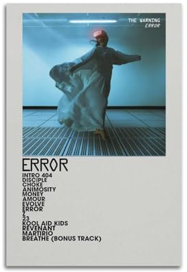 Zamou Leinwandposter The Warning error, Wandkunst, dekoratives Wohnzimmer-Poster, Schlafzimmer-Poster, 30 x 45 cm, ungerahmter Stil