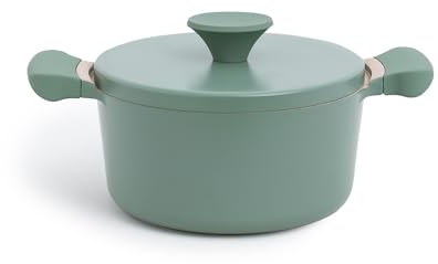 CREATE/POT STUDIO/Topf Ø24cm aus Aluminiumguss mit Bakelitgriffen, Sage-Grün/Antihaftbeschichtung, für Induktion, Gas, Keramik, Elektro und Halogen, PTFE und PFOA-frei