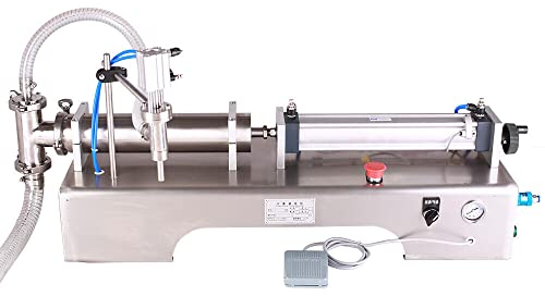 30W Pneumatische Abfüllmaschine | 40 Flaschen/min Horizontale pneumatische flüssige Füllmaschine | Kosmetik-Füllmaschine-Wein-Shampoo, Abfüllmaschine 100-1000ML
