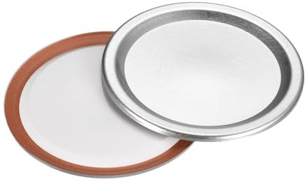 QUARKZMAN Couvercles de Mise en Conserve, 80 Pièces - Couvercles de Bocaux en Fer Blanc à Ouverture Régulière, Étanches et Adaptés à la Conservation (Argent)