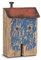 Abbott Collection Blaue rustikale Holzhaus-Dekofigur, mittelgroß (17,8 cm H)