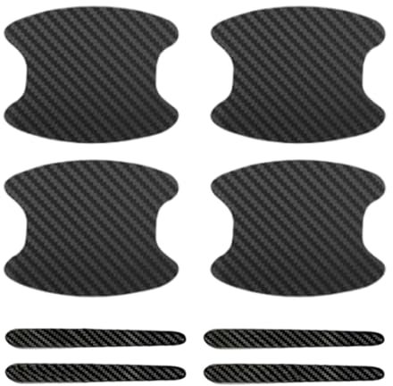 Carbon Fiber Handle Protection Stickers - 4 Pieces, Anti-Collision Strips - Car Door Protection Film