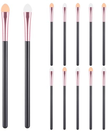 10 Stück Doppelseitige Lidschattenpinsel Lidschatten Applikator Lidschatten Pinsel Klein Pinselset Schwamm Make Up Pinsel Set Wiederverwendbar Waschbar Professionelle Für Frauen