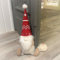 Weihnachtlicher Türstopper Wichtel, 40 cm hoch, rot-grau, mit Geschenkesack